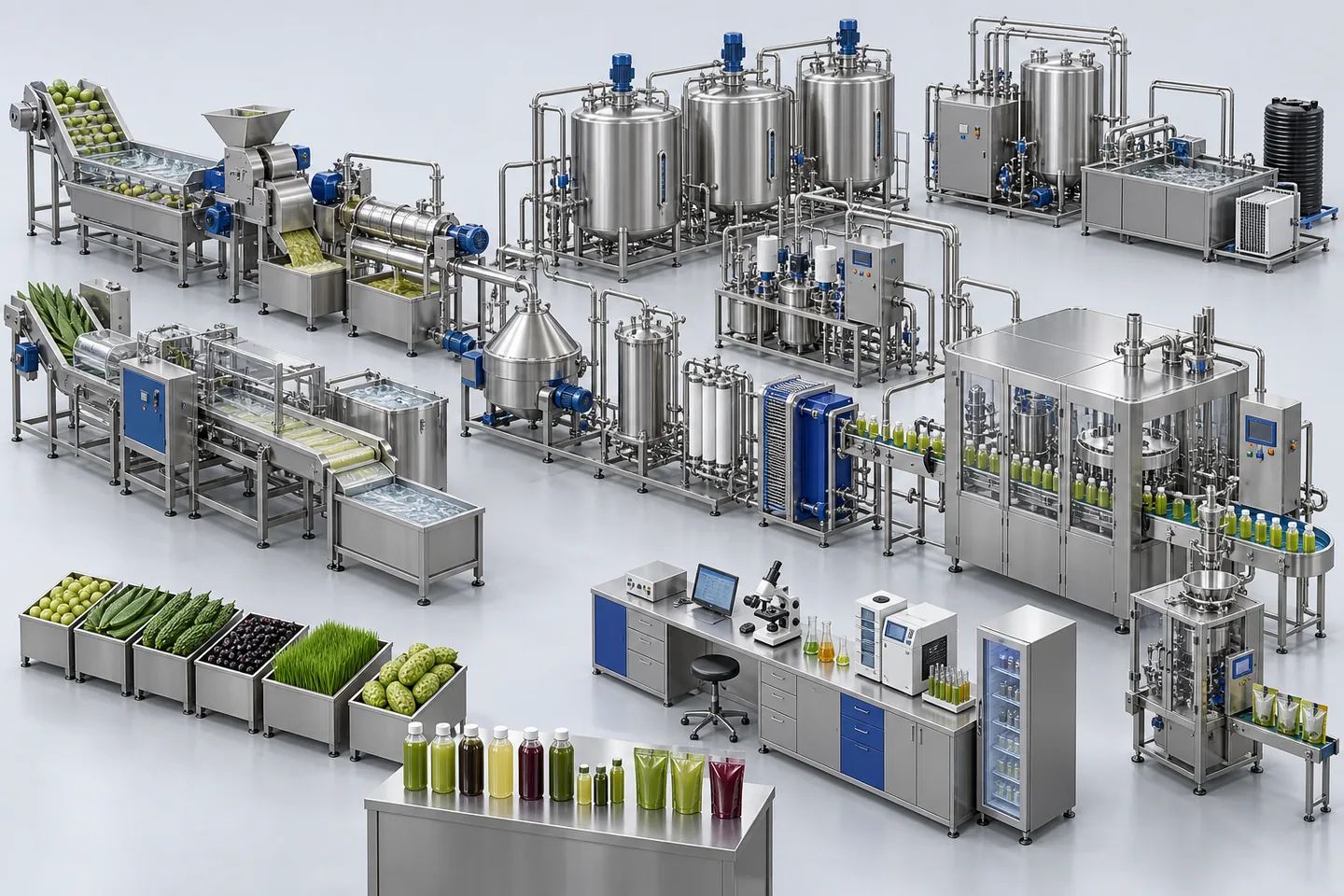 Amla & Aloe Vera Juice Processing Plant — representative equipment illustration