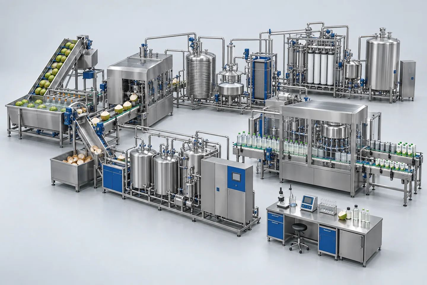 Tender Coconut Water Processing & Bottling Plant — representative equipment illustration