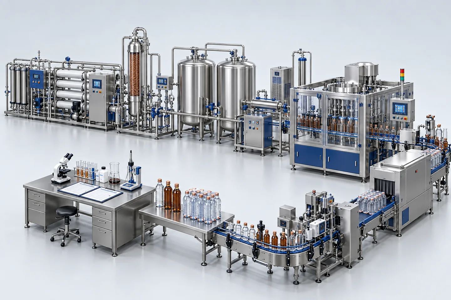 Copper-Infused Water Bottling Plant — representative equipment illustration