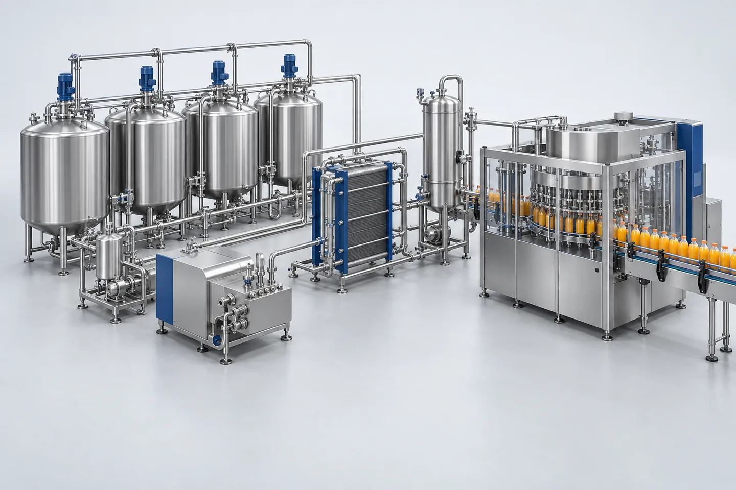 Mixed Fruit Juice / RTS Plant — representative equipment illustration