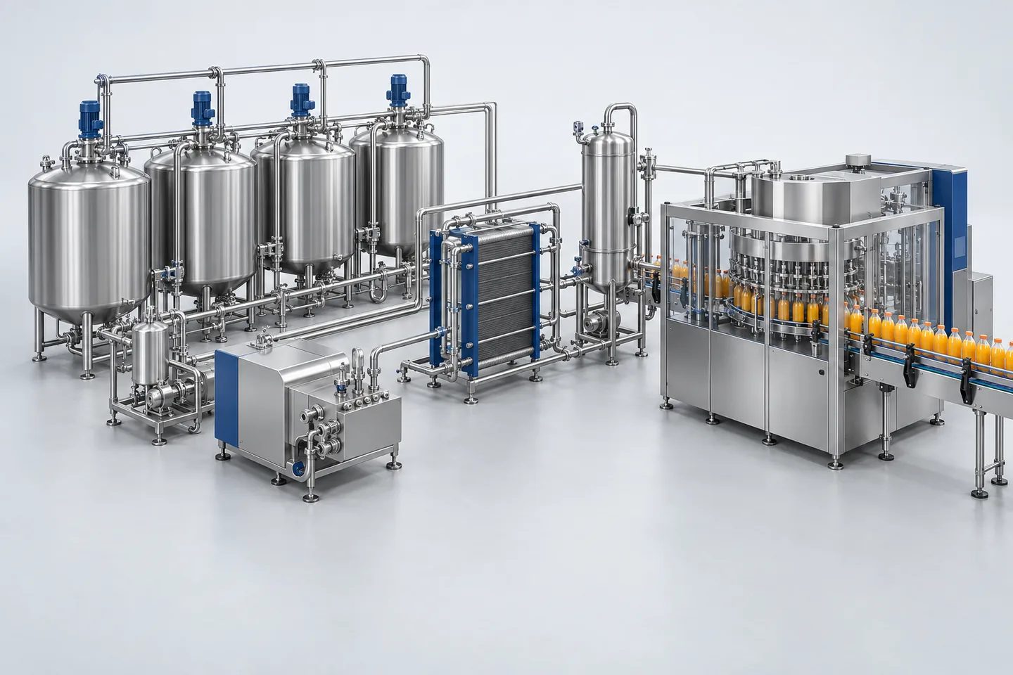 Mixed Fruit Juice / RTS Plant — representative equipment illustration