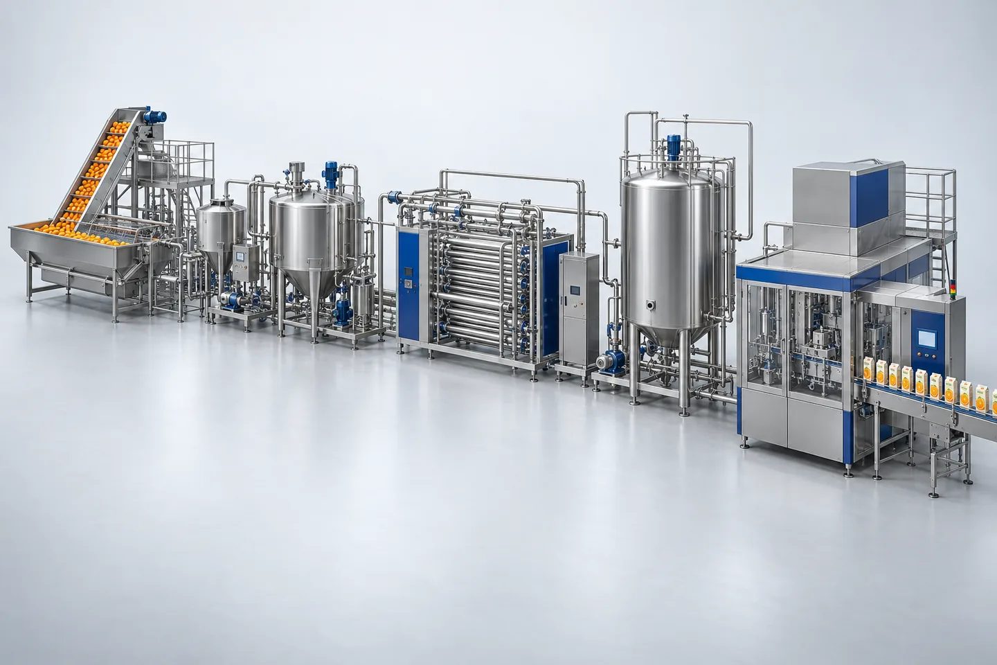 Tetra Pak / Carton Juice Plant — representative equipment illustration