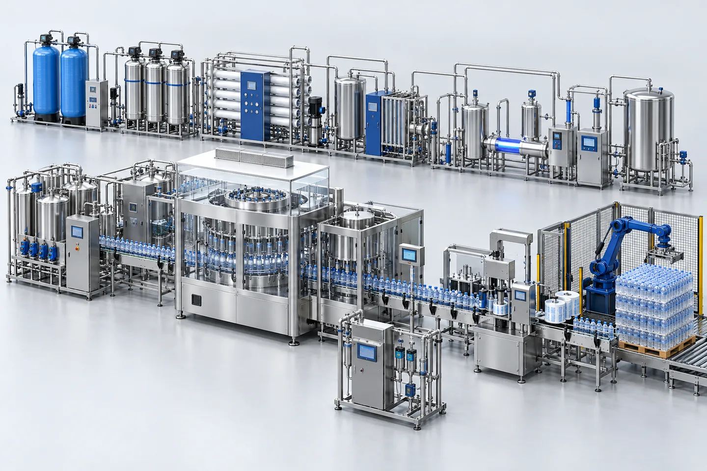 120 BPM Mineral Water Bottling Plant — representative equipment illustration