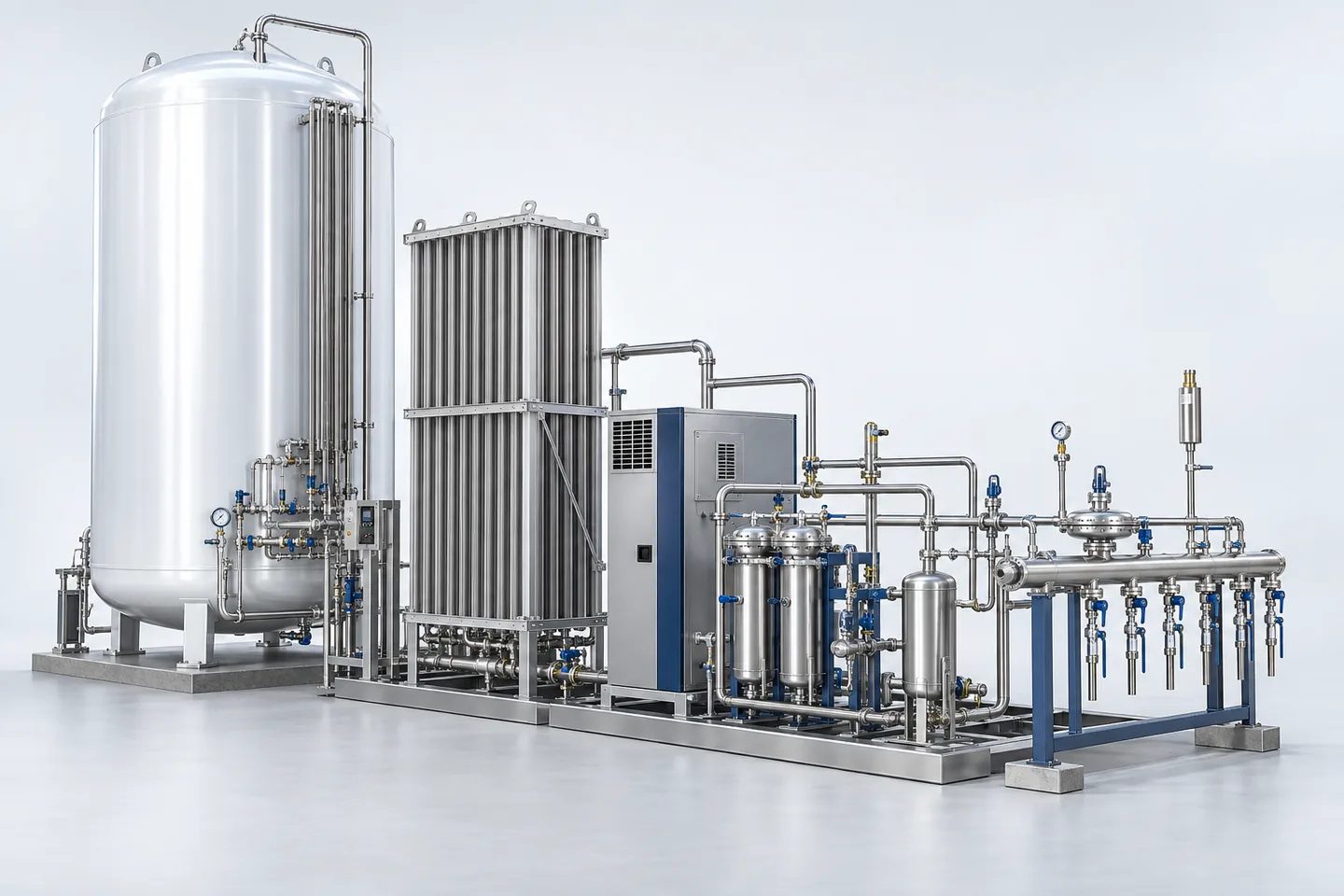 CO₂ Storage & Vaporiser System — representative equipment illustration