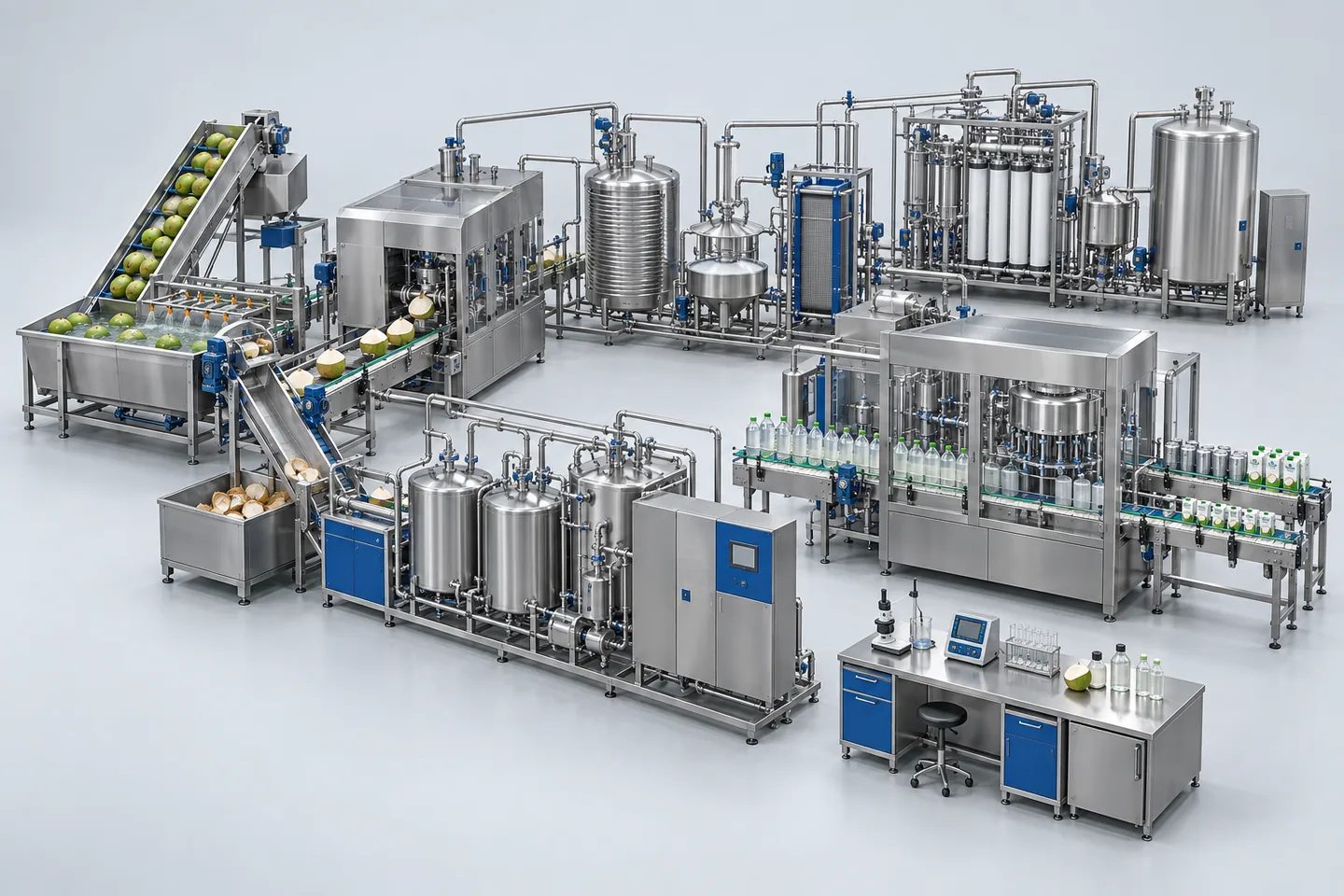 Tender Coconut Water Processing & Bottling Plant — representative equipment illustration