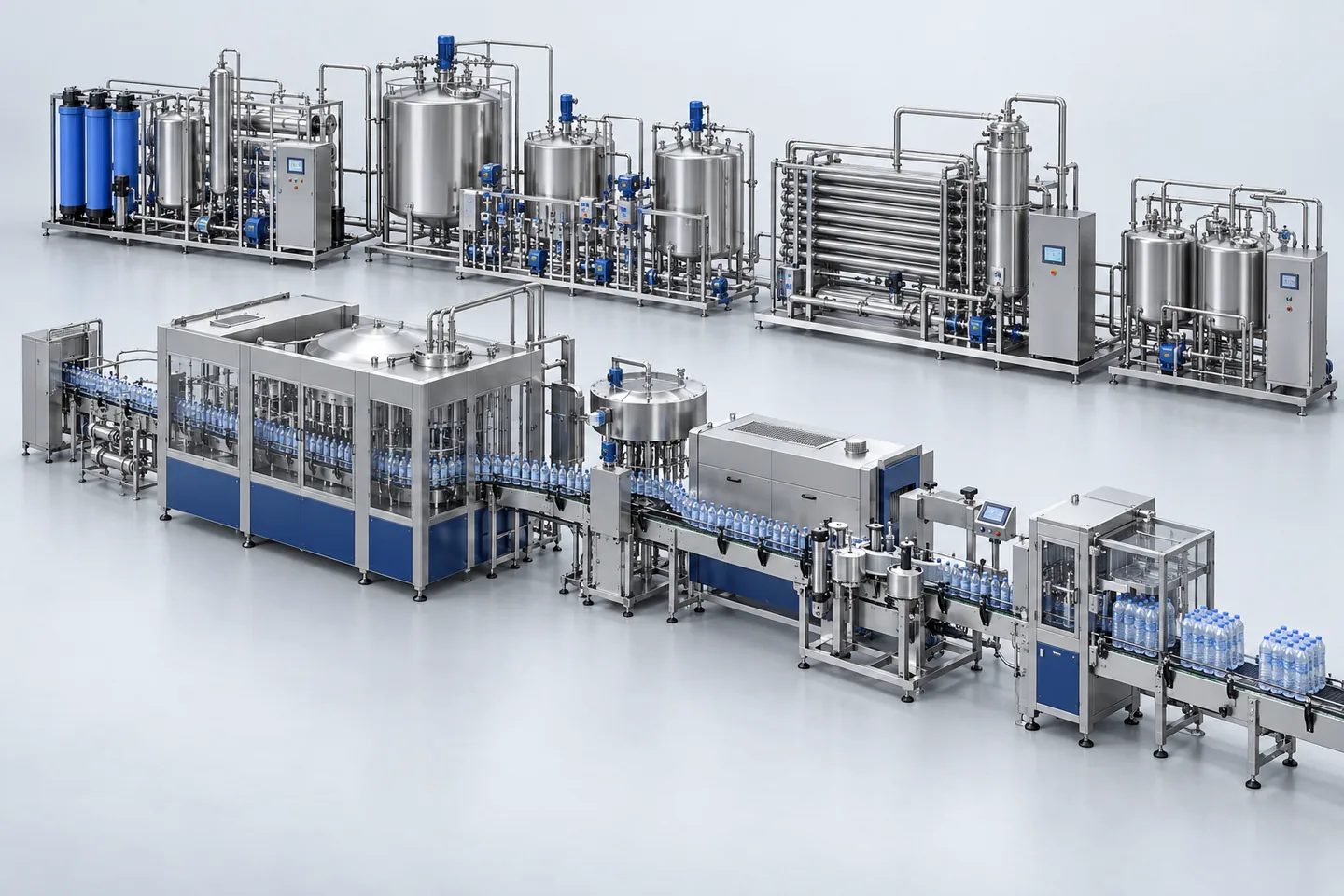 Flavoured & Vitamin Water Bottling Plant — representative equipment illustration