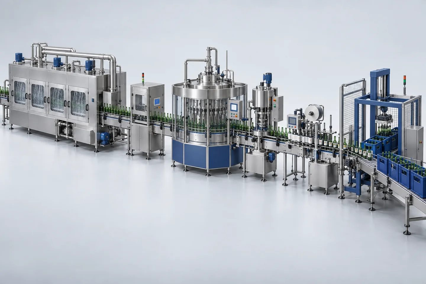 Glass Bottle CSD Line (Returnable) — representative equipment illustration