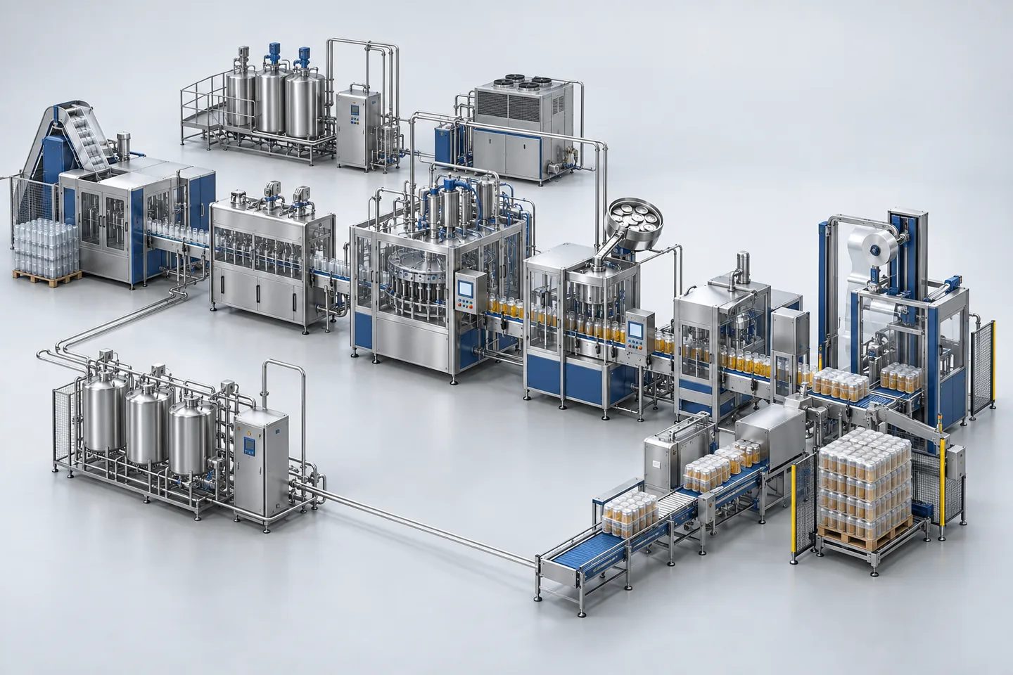 PET Can (Bottle-Can) Filling Line — representative equipment illustration