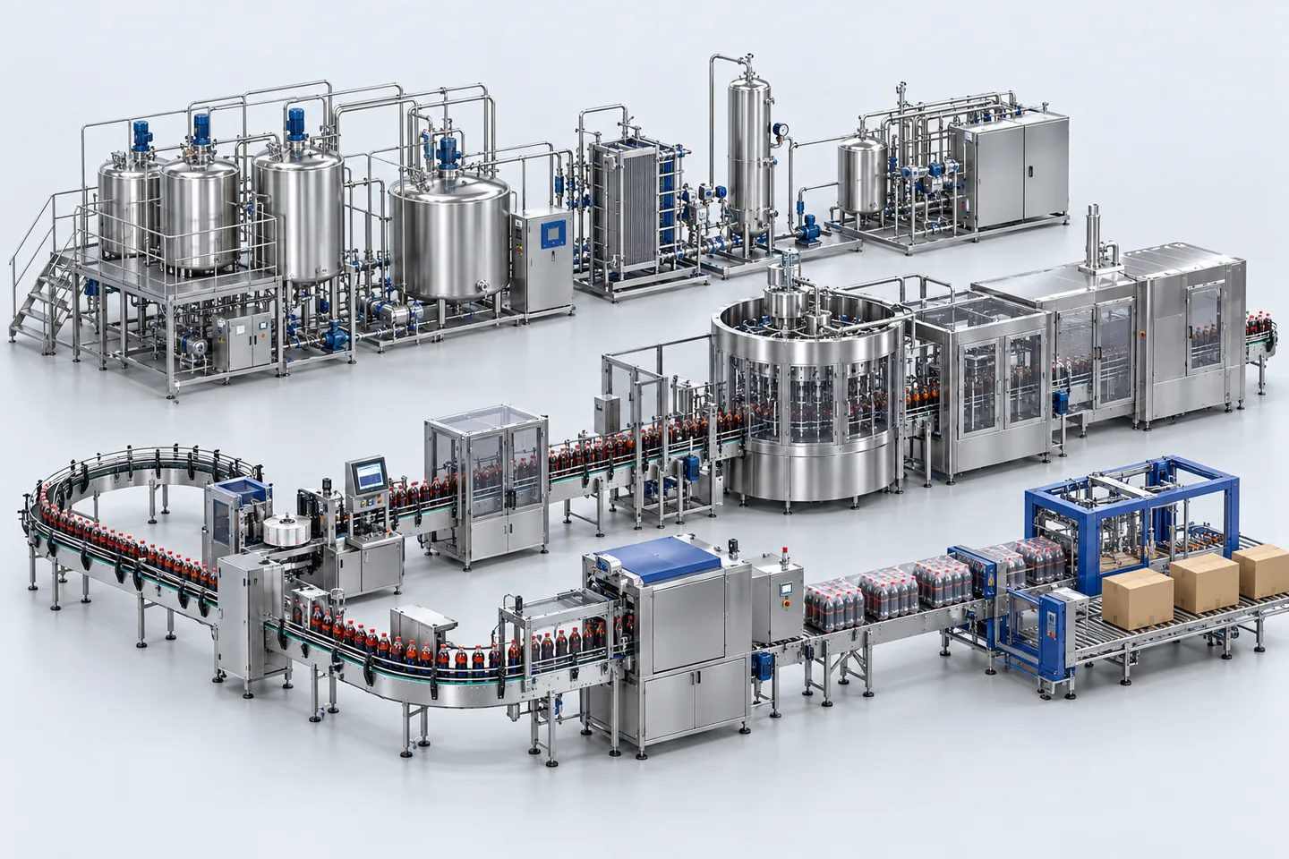 Turnkey CSD (Carbonated Soft Drink) Plant — representative equipment illustration